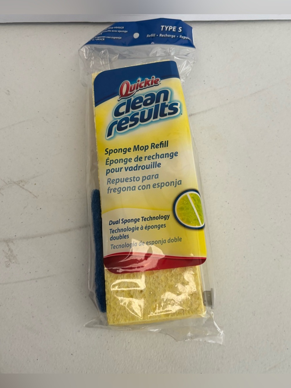 Quickie Clean Results Type S Automatic Sponge Mop Head Refill #045CR Sealed NEW